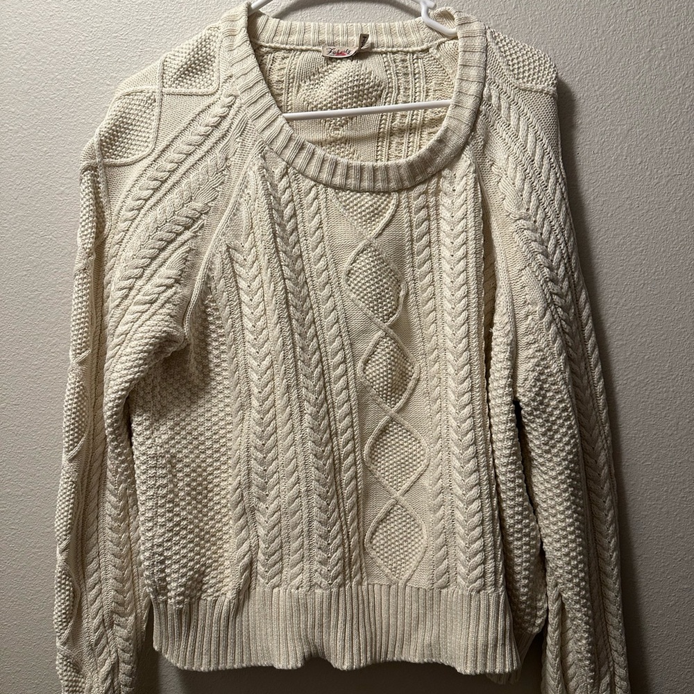 Cable Knit Cream Sweater
